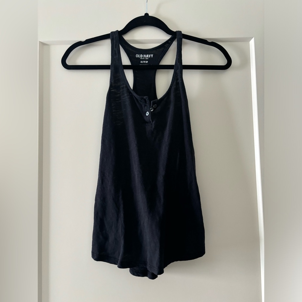Old navy black tank top - size XS